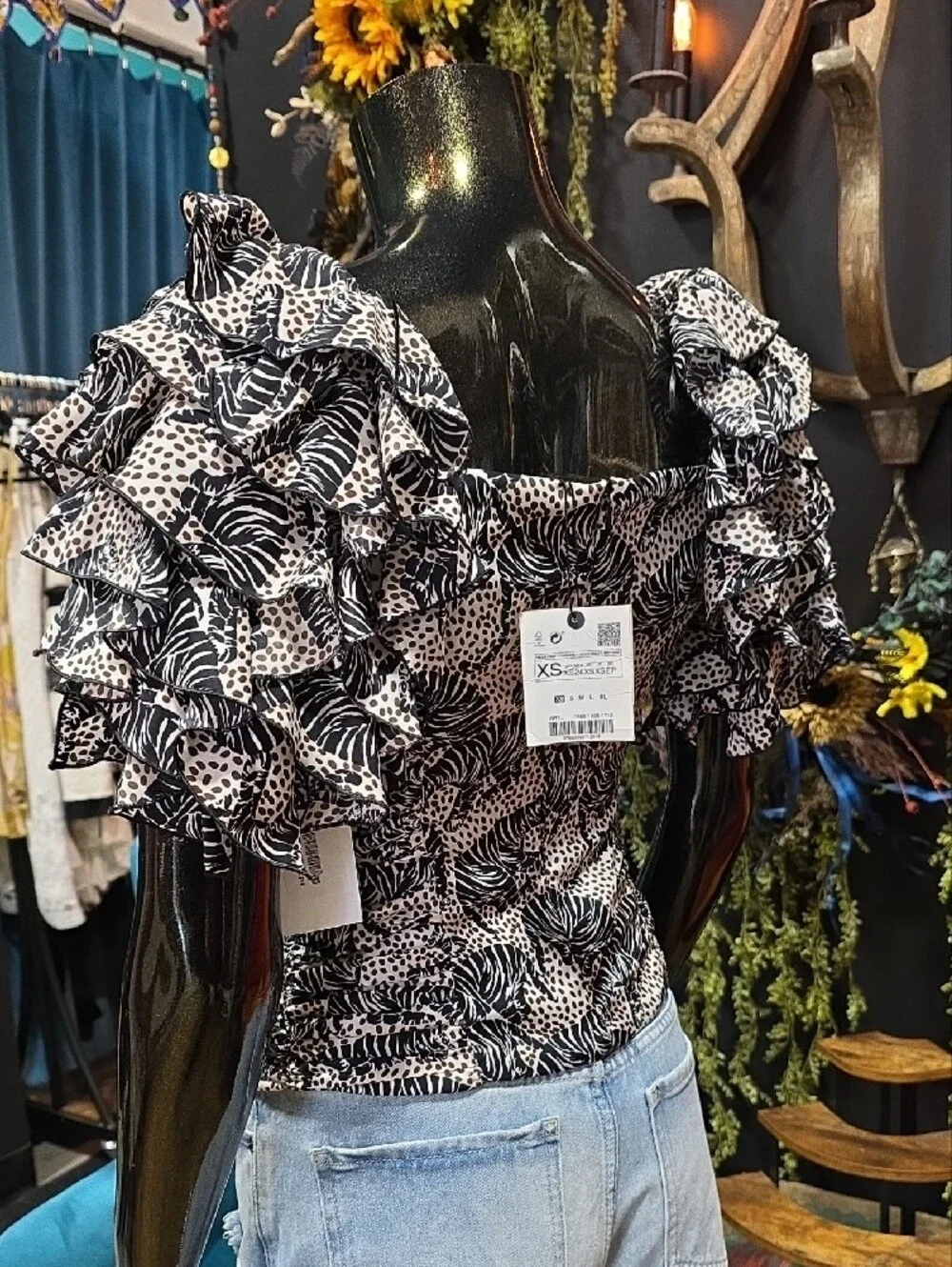 Zara top black